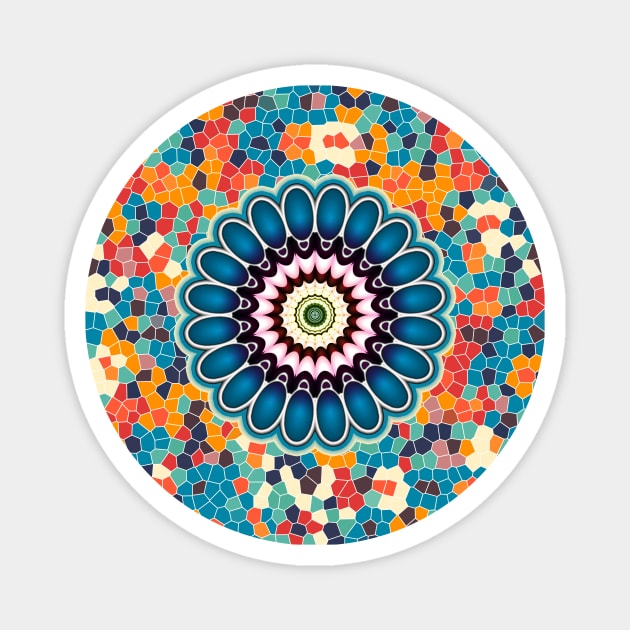 Colorful digital flower Magnet by Gaspar Avila